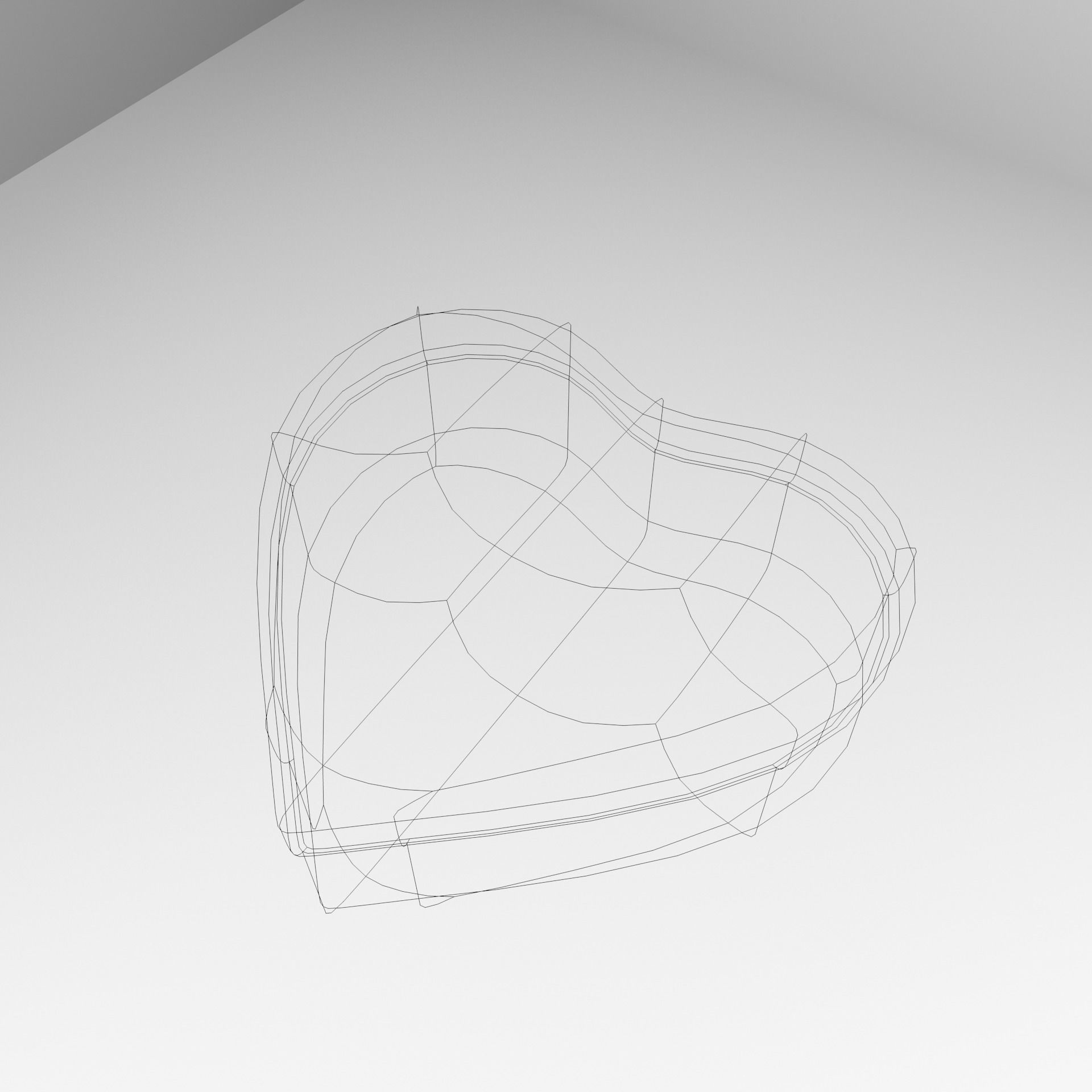 Heart Shape Container 3D model_4