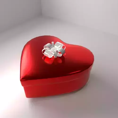 Heart Shape Container with Ribbon