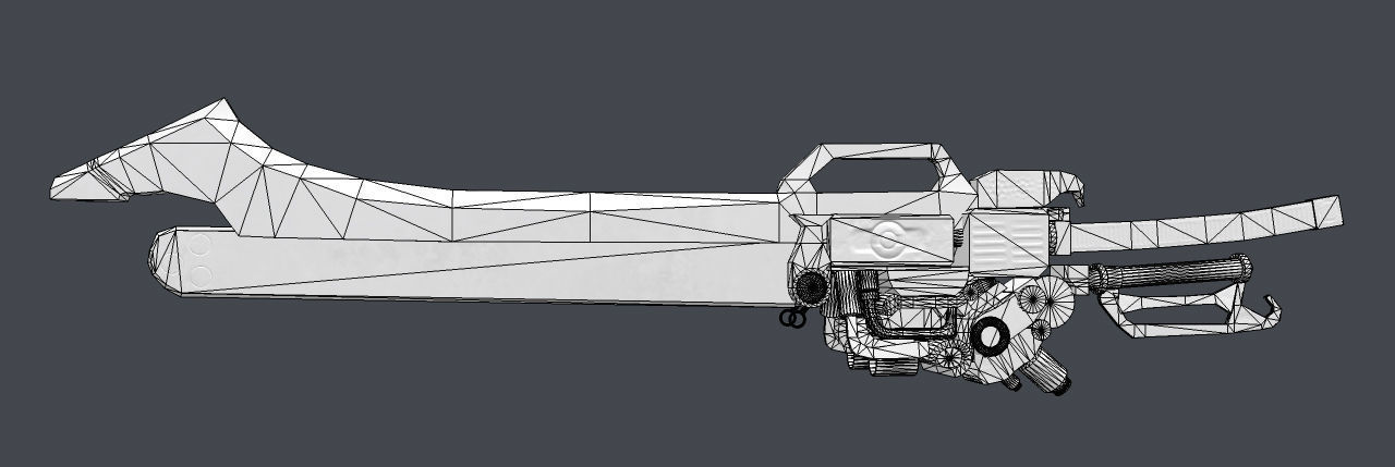 Huntsman Sword for Games Low-poly 3D model_19