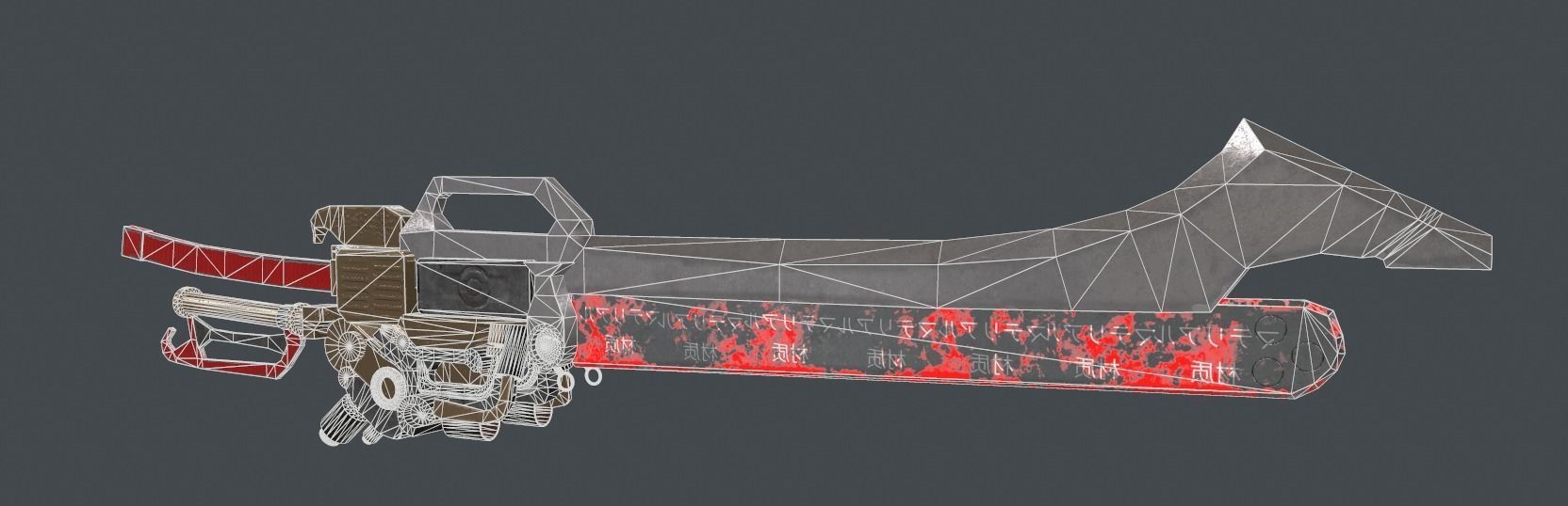 Huntsman Sword for Games Low-poly 3D model_10