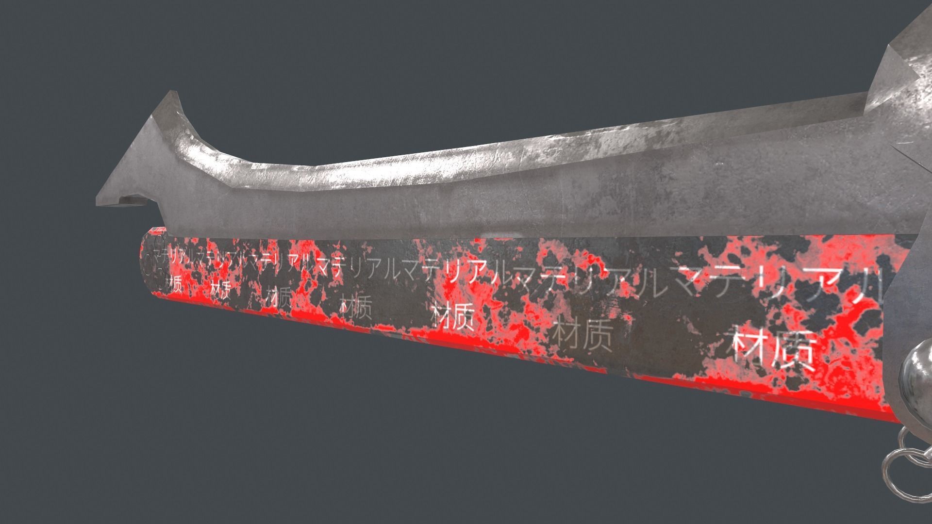 Huntsman Sword for Games Low-poly 3D model_8