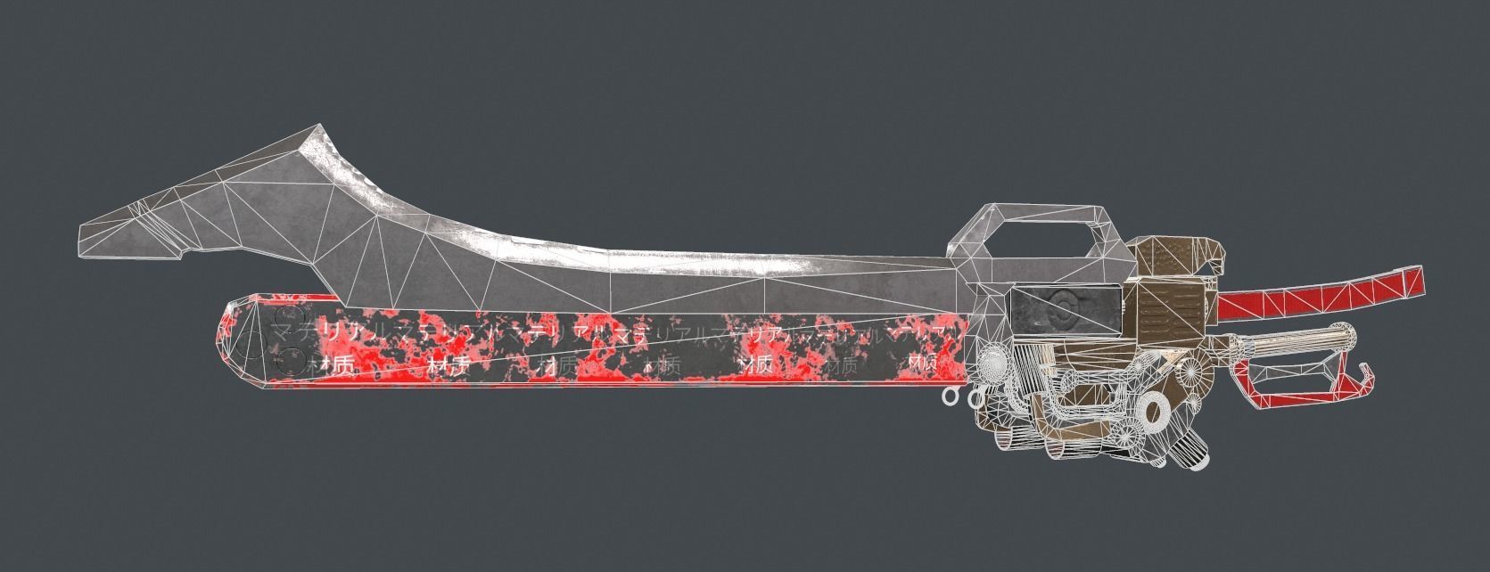 Huntsman Sword for Games Low-poly 3D model_9