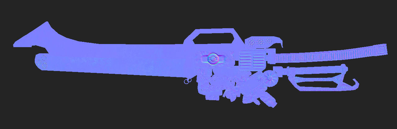 Huntsman Sword for Games Low-poly 3D model_16