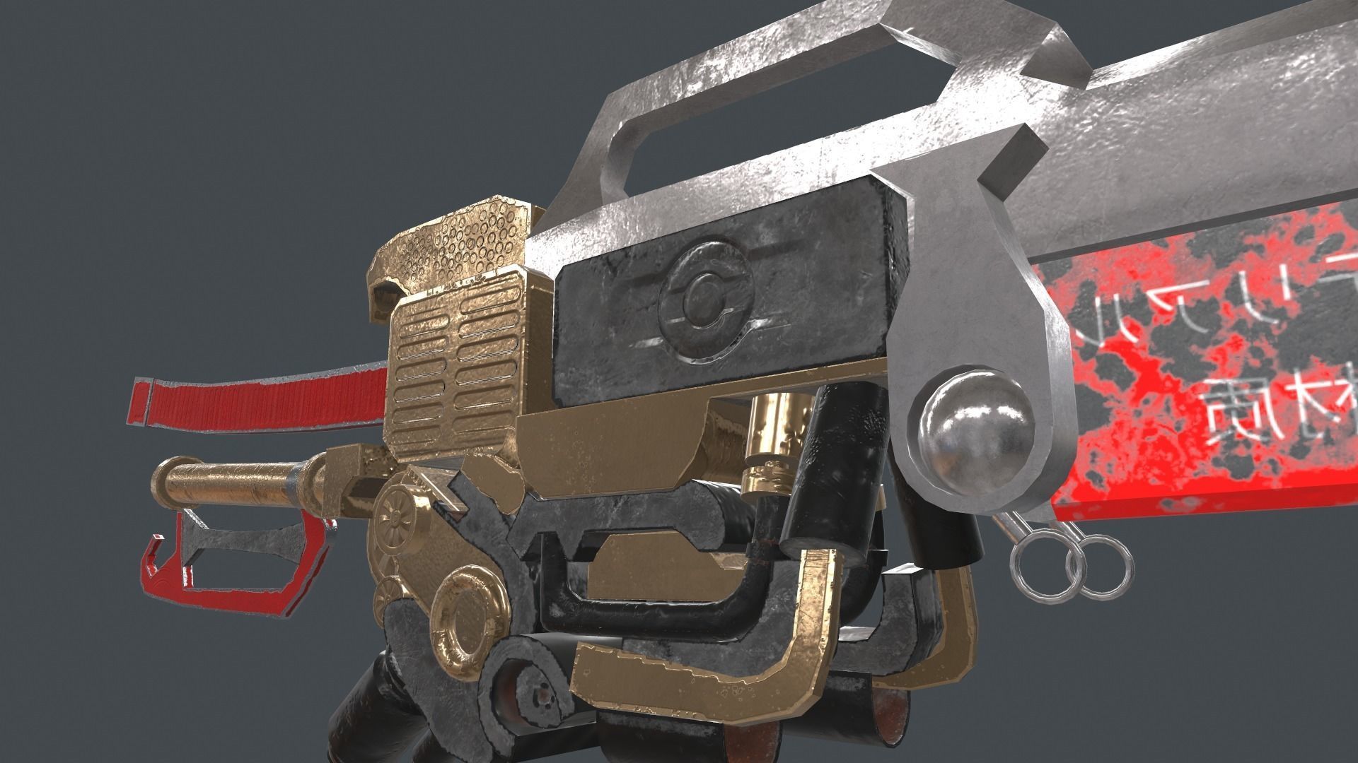 Huntsman Sword for Games Low-poly 3D model_6