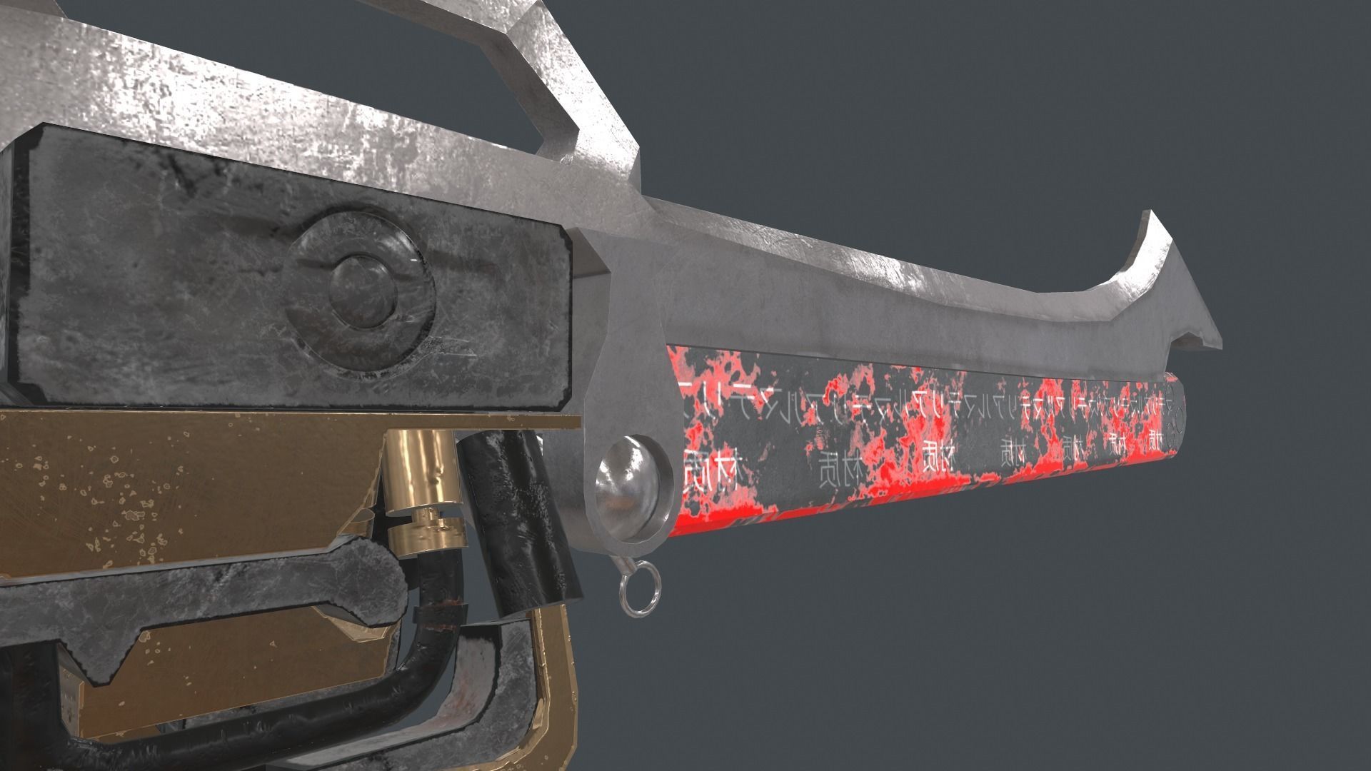 Huntsman Sword for Games Low-poly 3D model_5