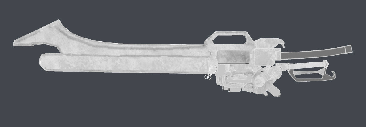 Huntsman Sword for Games Low-poly 3D model_14