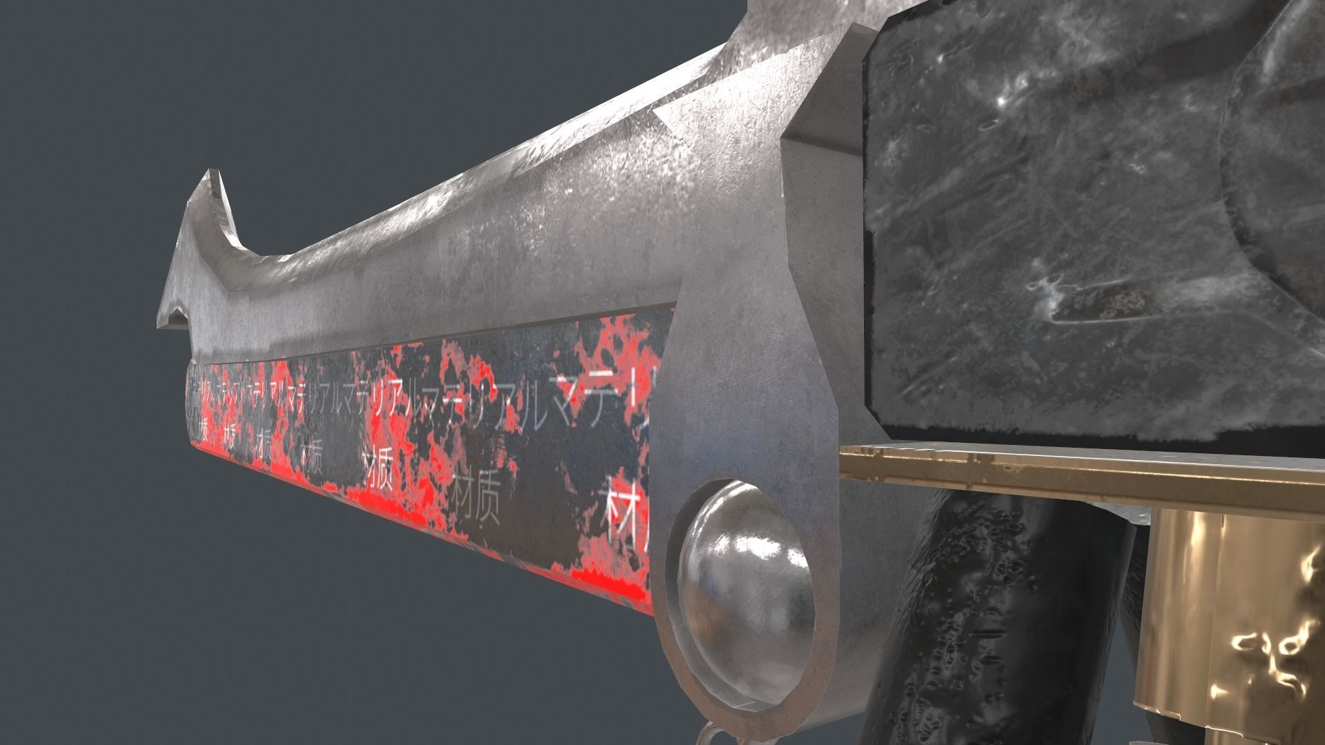 Huntsman Sword for Games Low-poly 3D model_4