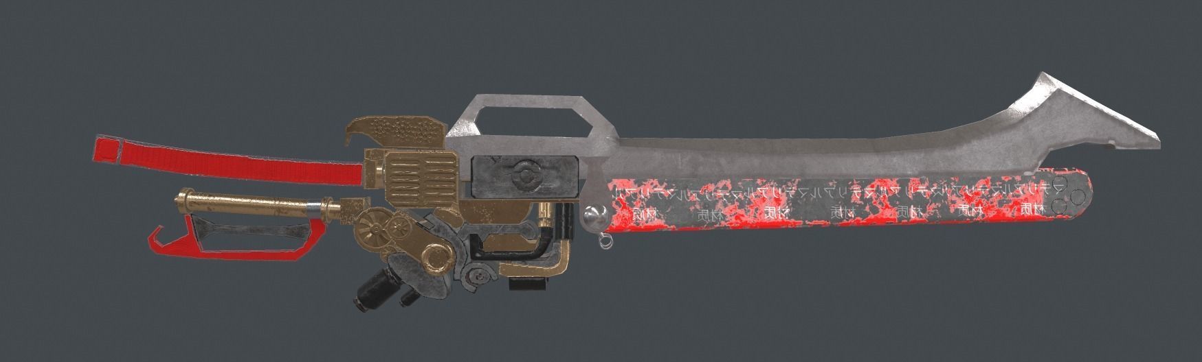 Huntsman Sword for Games Low-poly 3D model_2