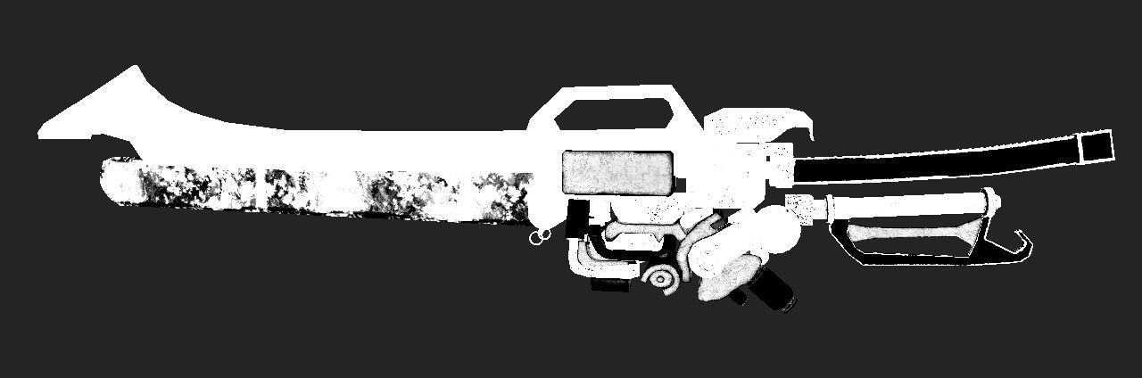 Huntsman Sword for Games Low-poly 3D model_15