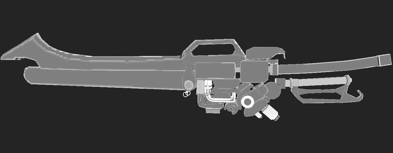 Huntsman Sword for Games Low-poly 3D model_13