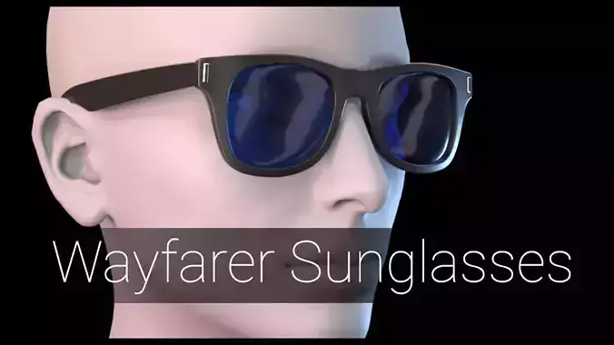 Wayfarer Sunglasses Low-poly 3D model Wayfarer Sunglasses Low-poly 3D model