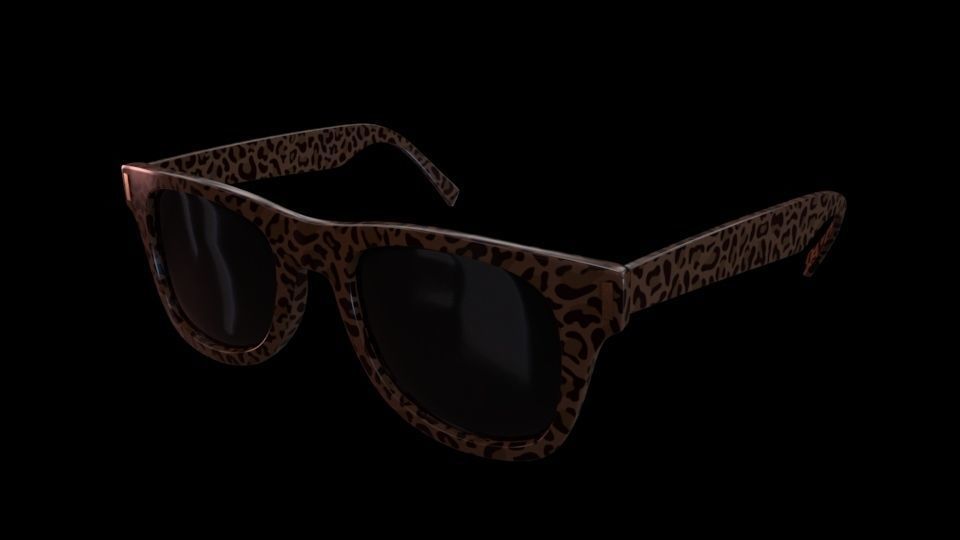 Wayfarer Sunglasses Low-poly 3D model_4