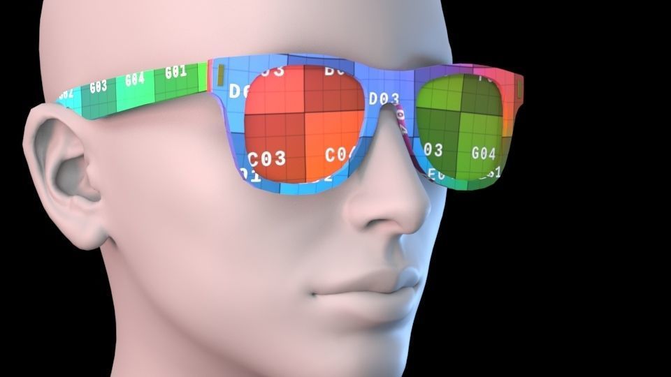 Wayfarer Sunglasses Low-poly 3D model_2