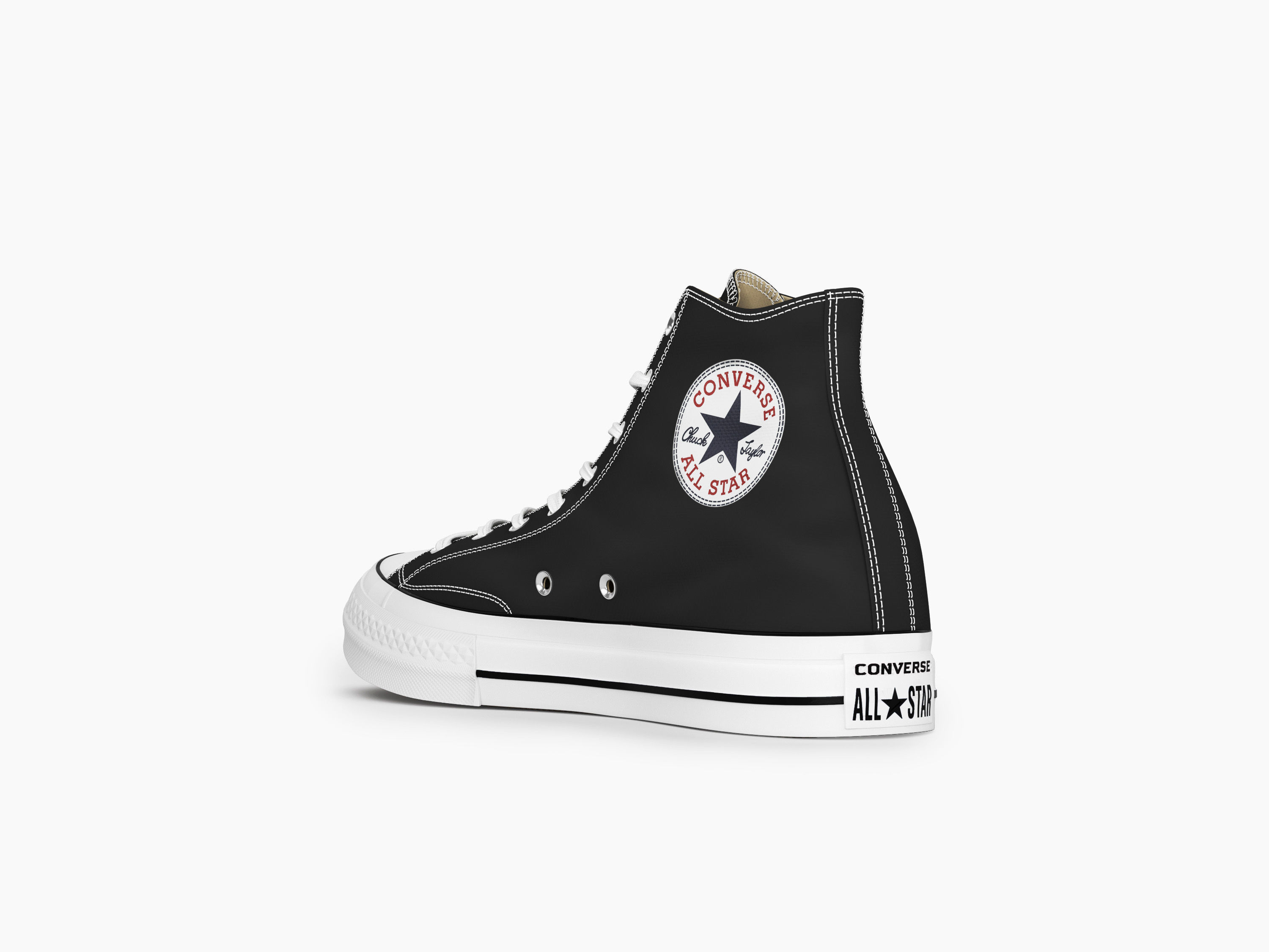 converse all stars high black 3D model_3