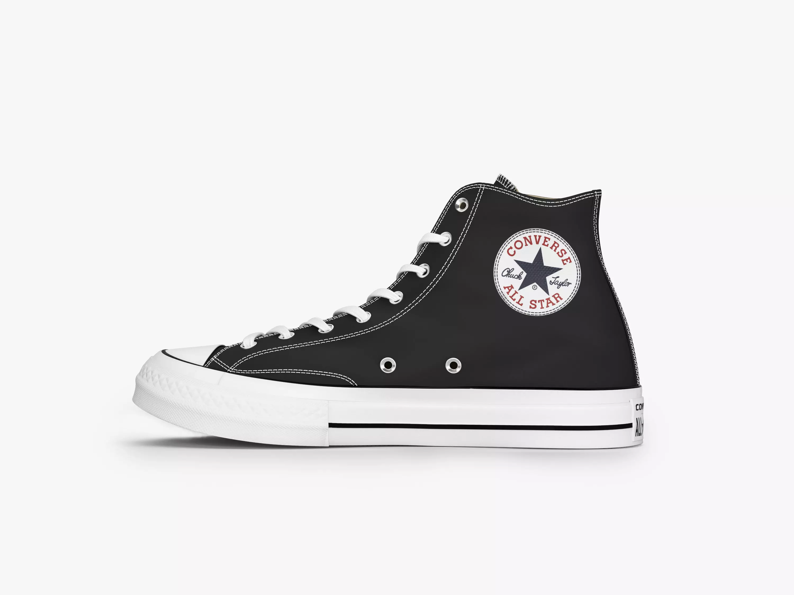 converse all stars high black 3D model_0