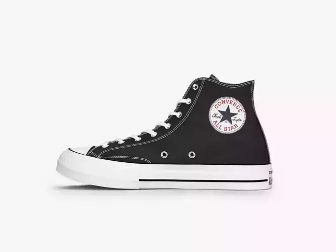 converse all stars high black 3D model
