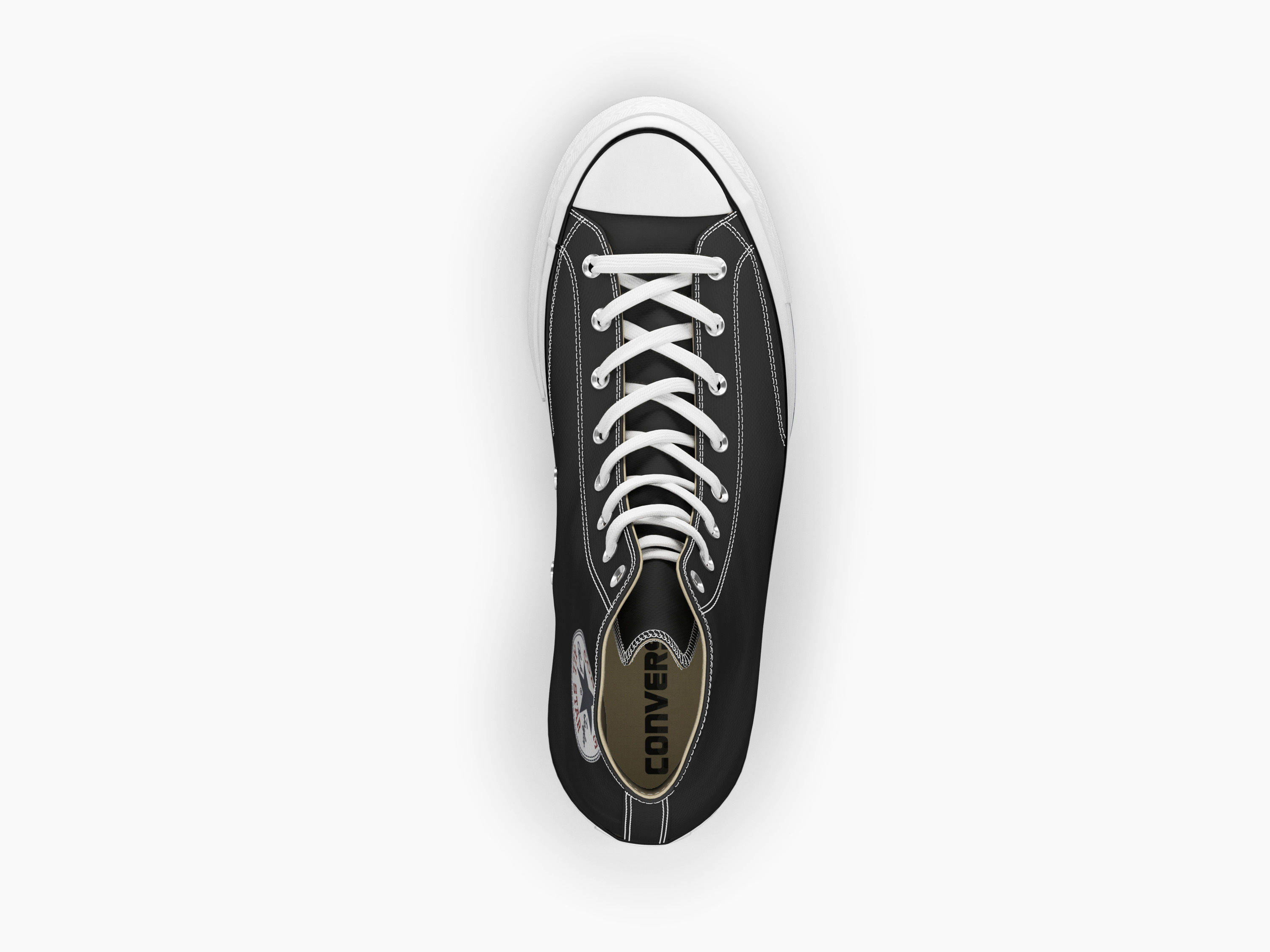 converse all stars high black 3D model_7