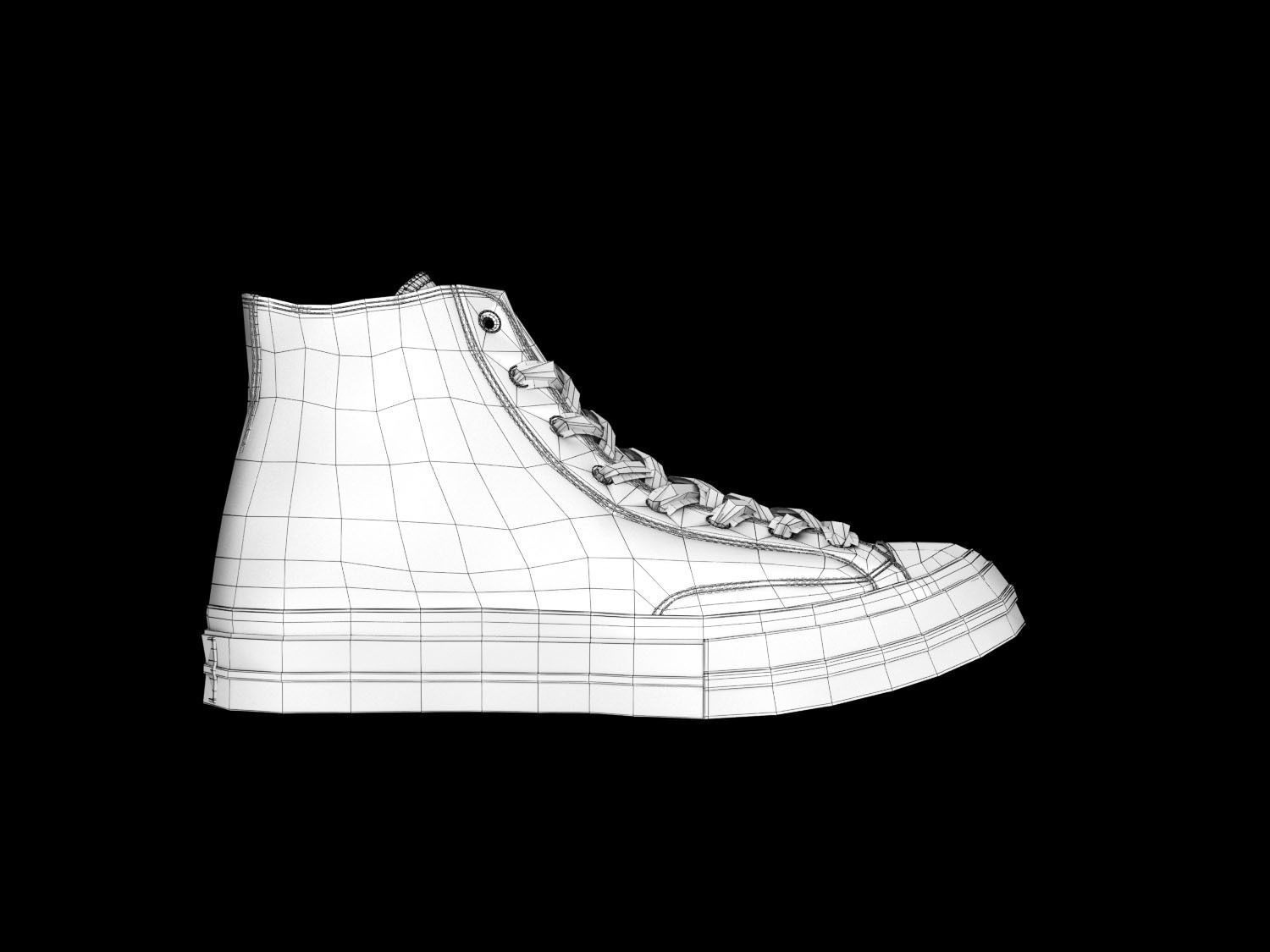 converse all stars high black 3D model_19