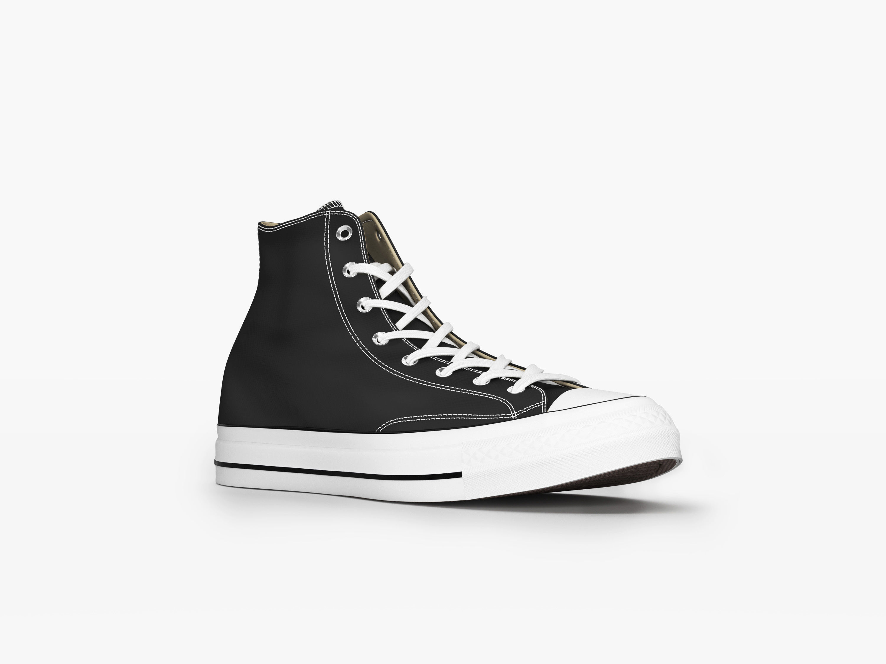 converse all stars high black 3D model_5