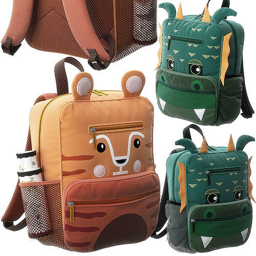 Tiger and Dragon Bagpack by Crate and Barrel 3D model