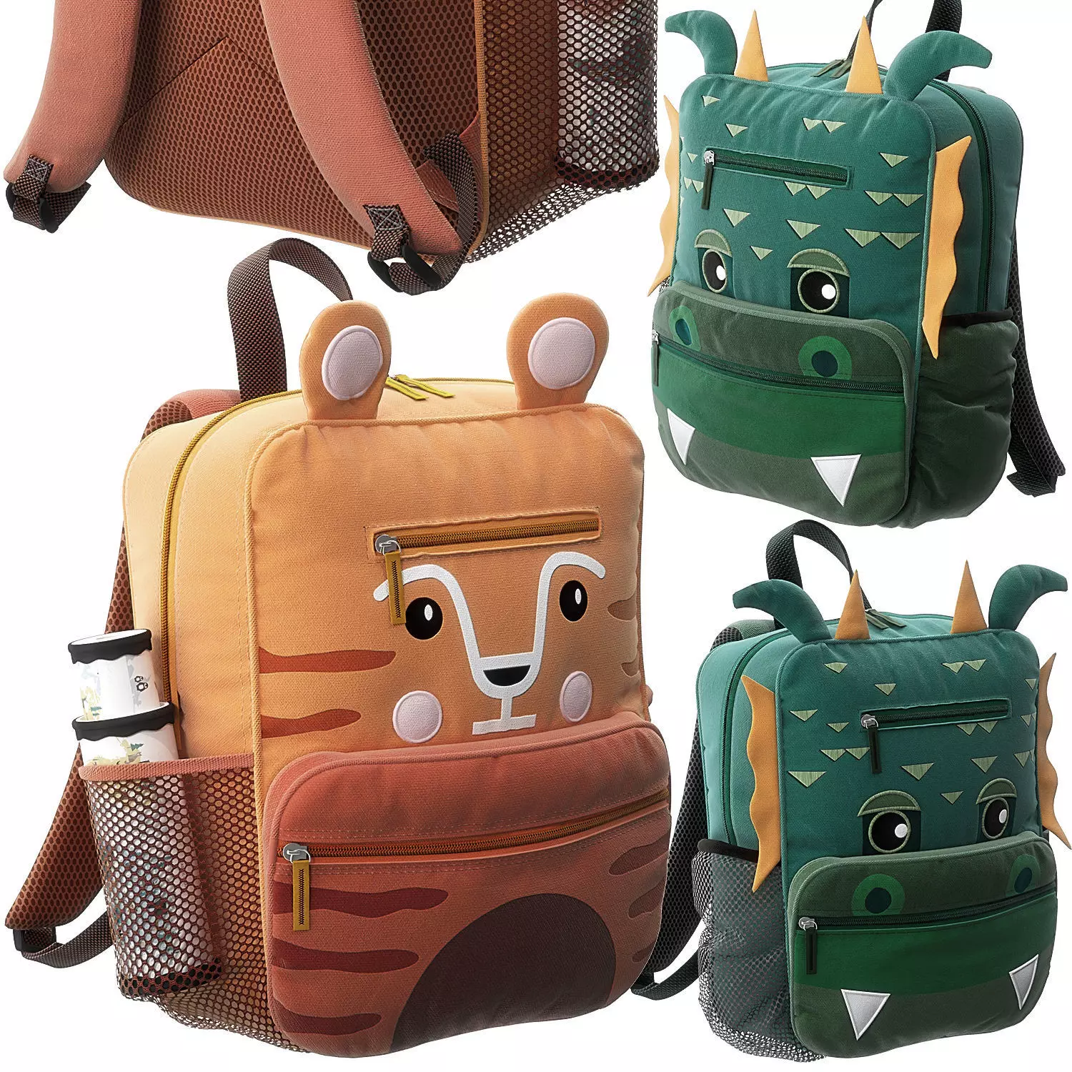 Tiger and Dragon Bagpack by Crate and Barrel 3D model_0
