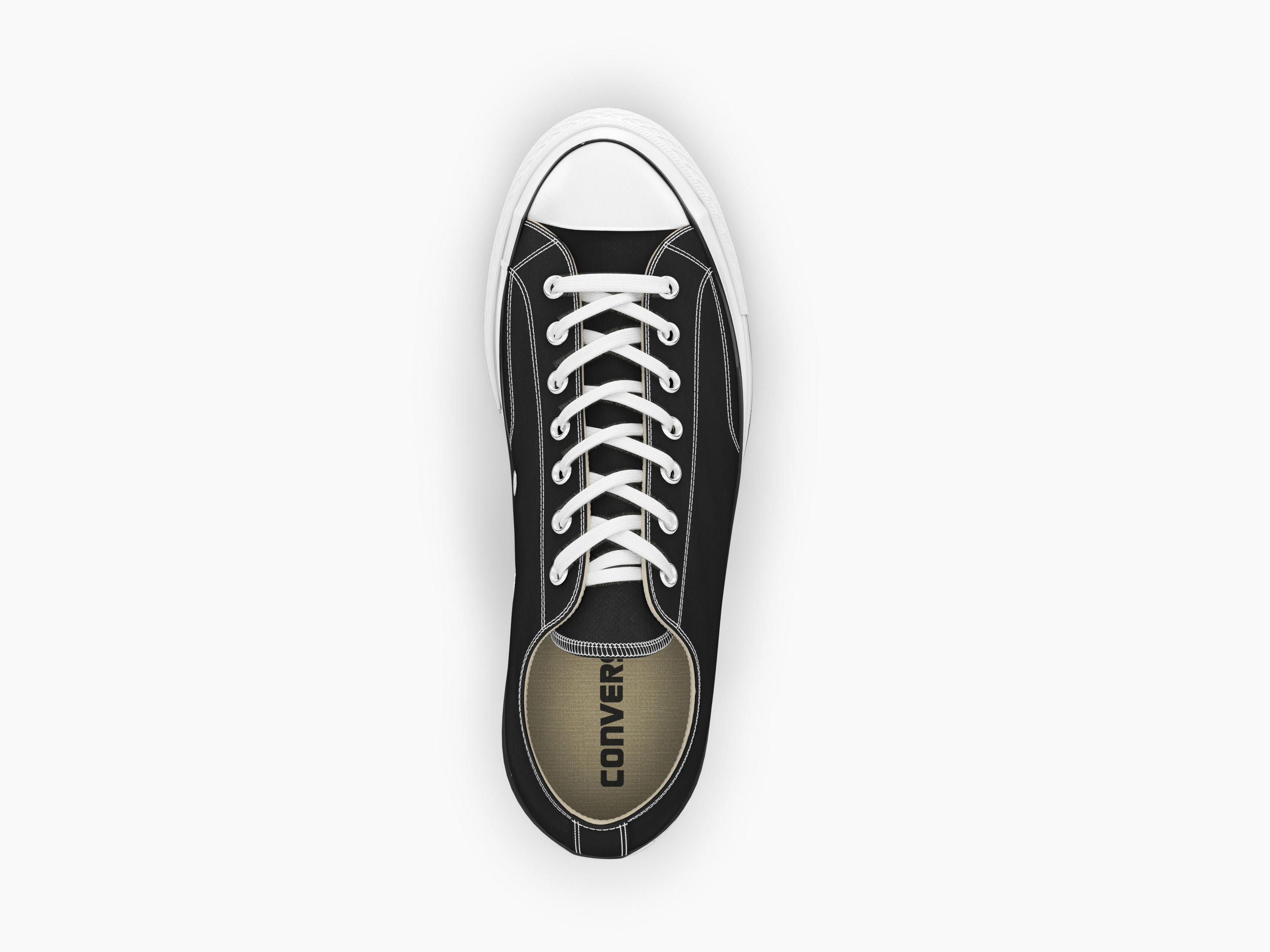 converse all stars black low 3D model_6