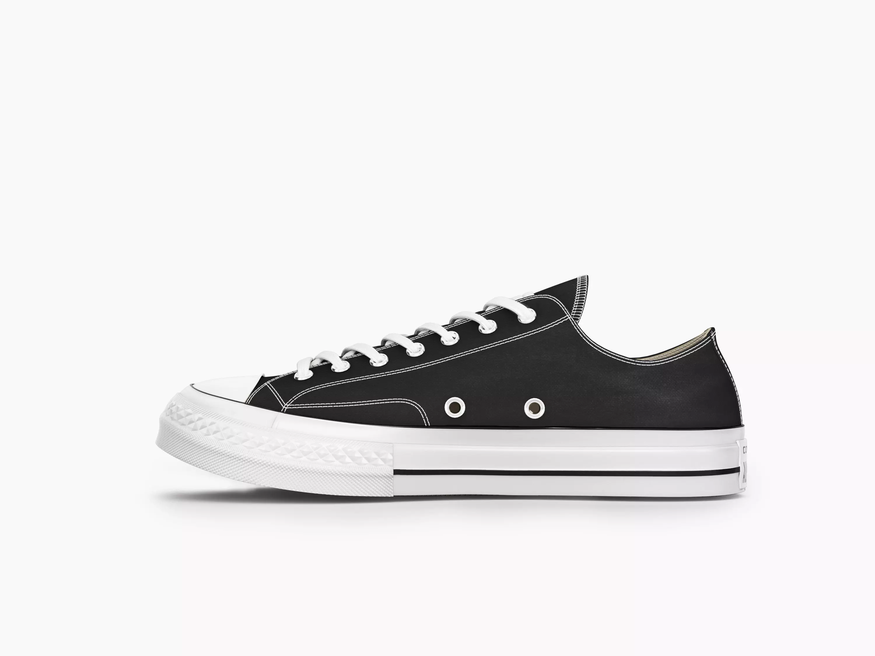 converse all stars black low 3D model_0