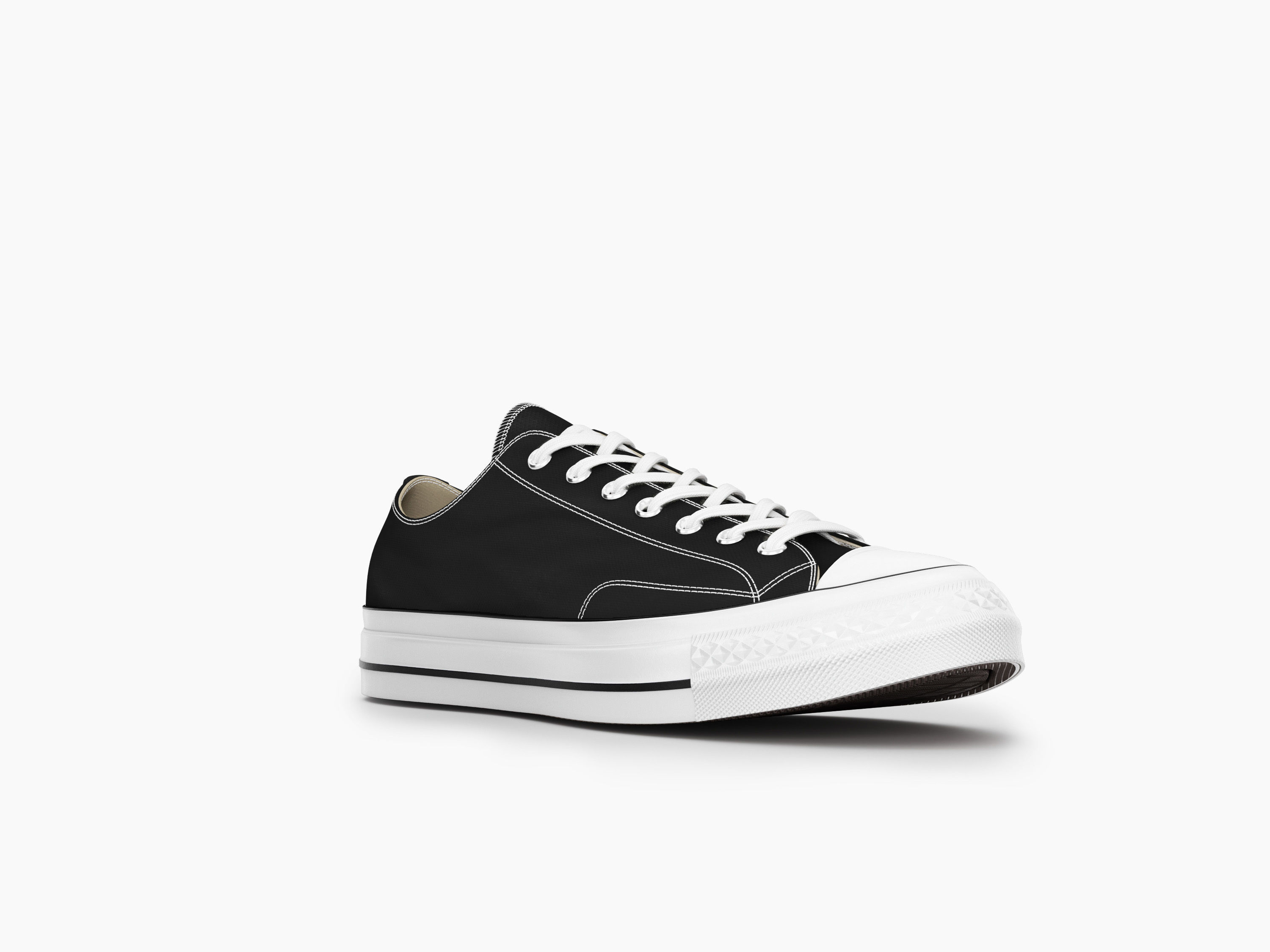 converse all stars black low 3D model_7