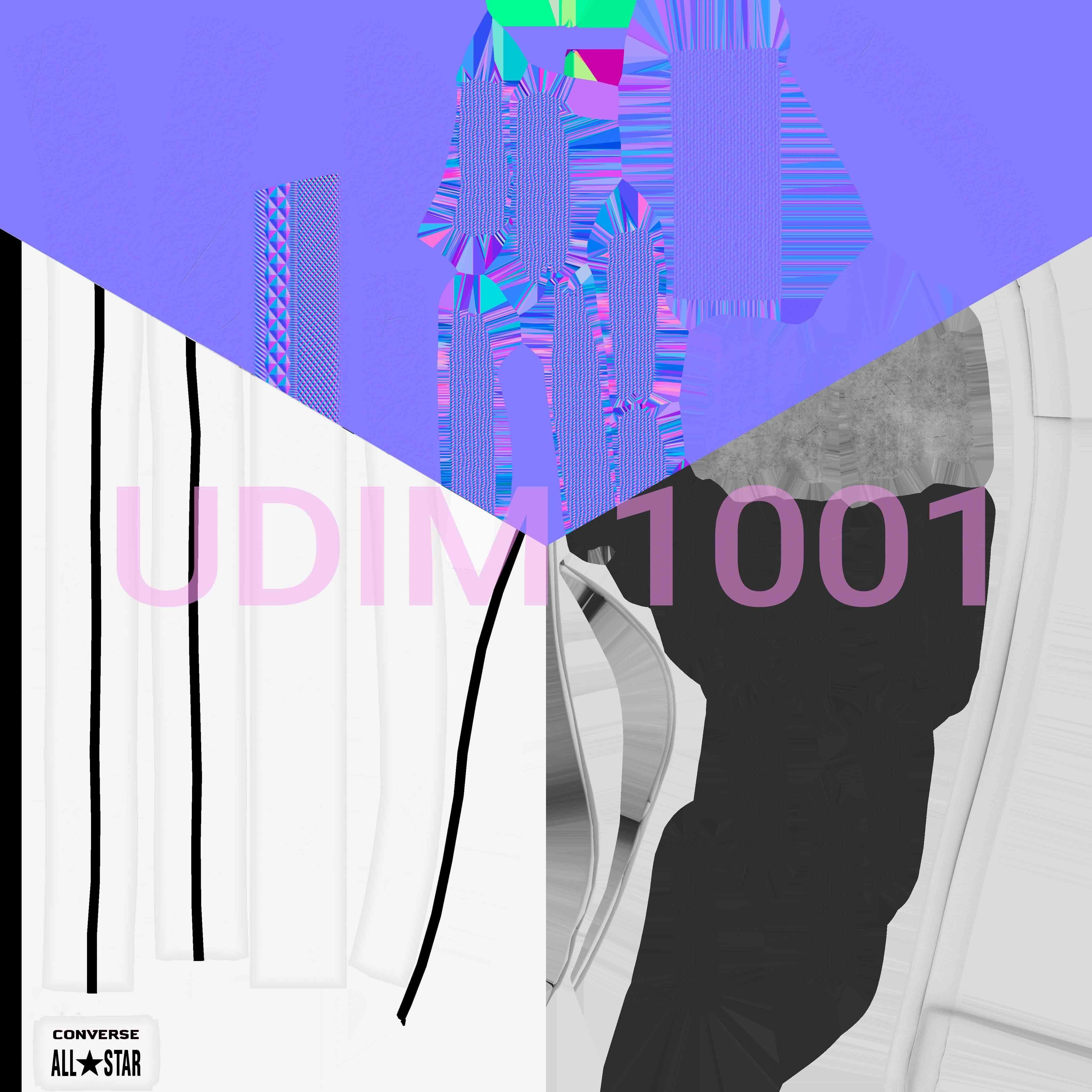 converse all stars black low 3D model_11