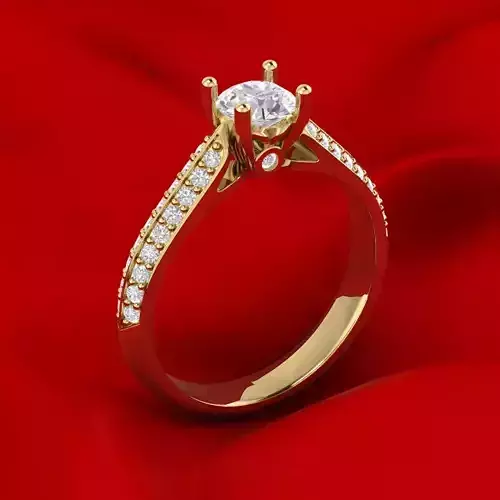 Slim Female Engagement Ring