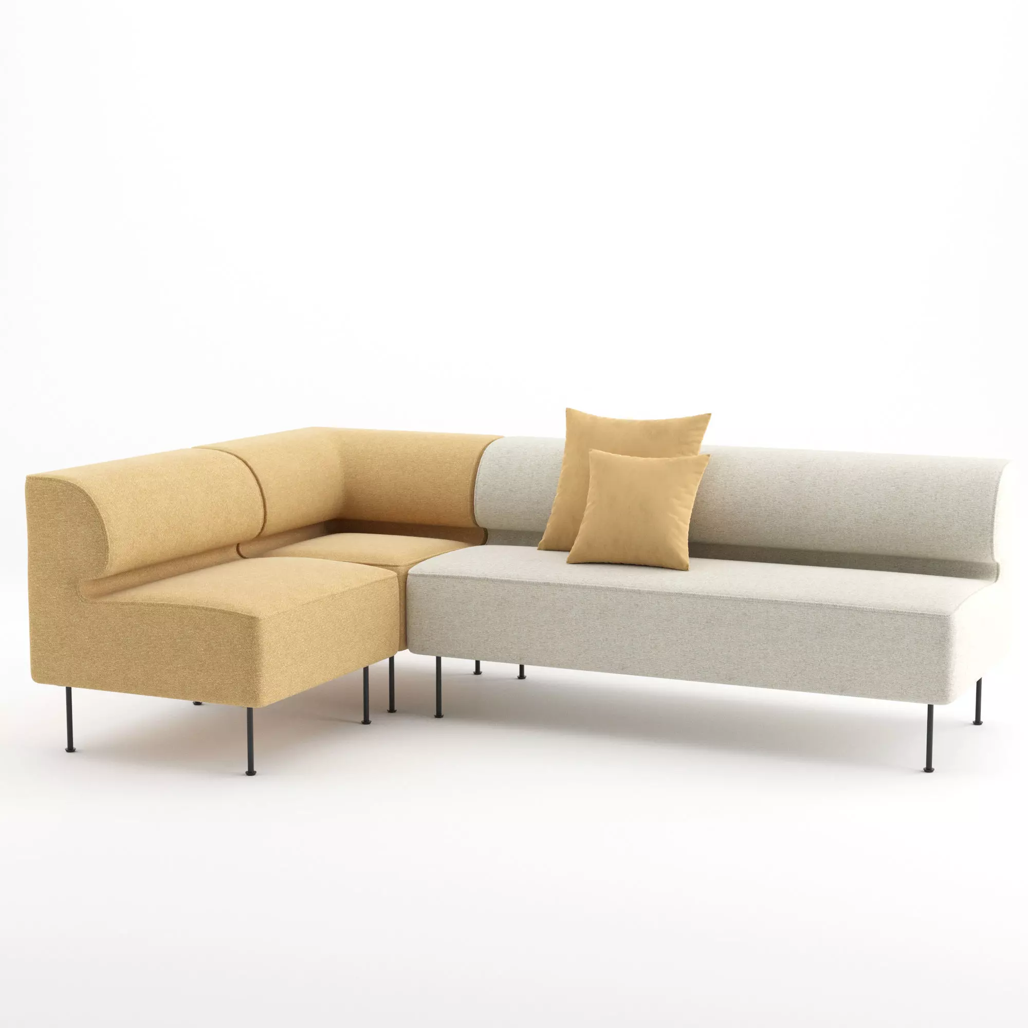 Eave Dining Sofa by MENU 3D model_0