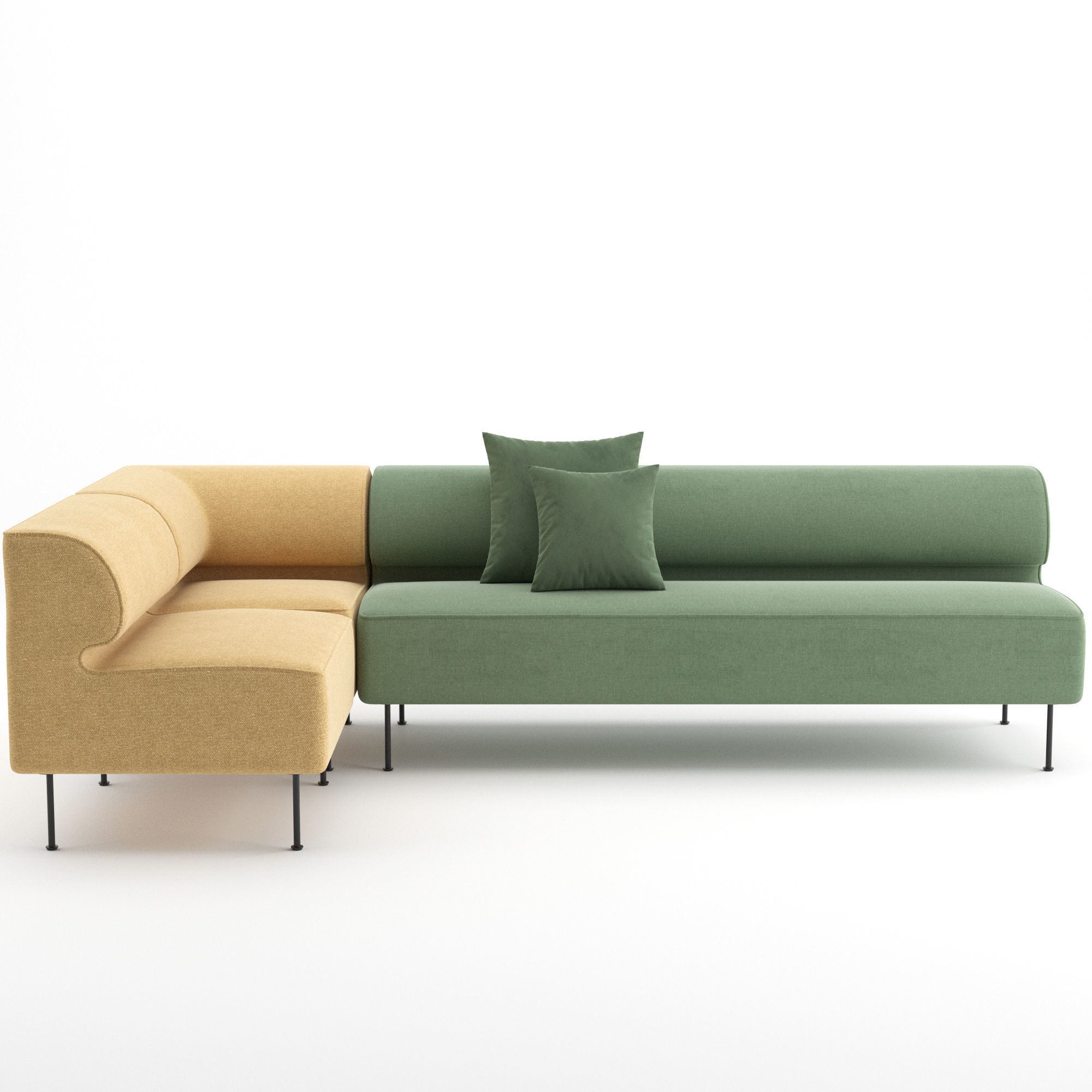 Eave Dining Sofa by MENU 3D model_1