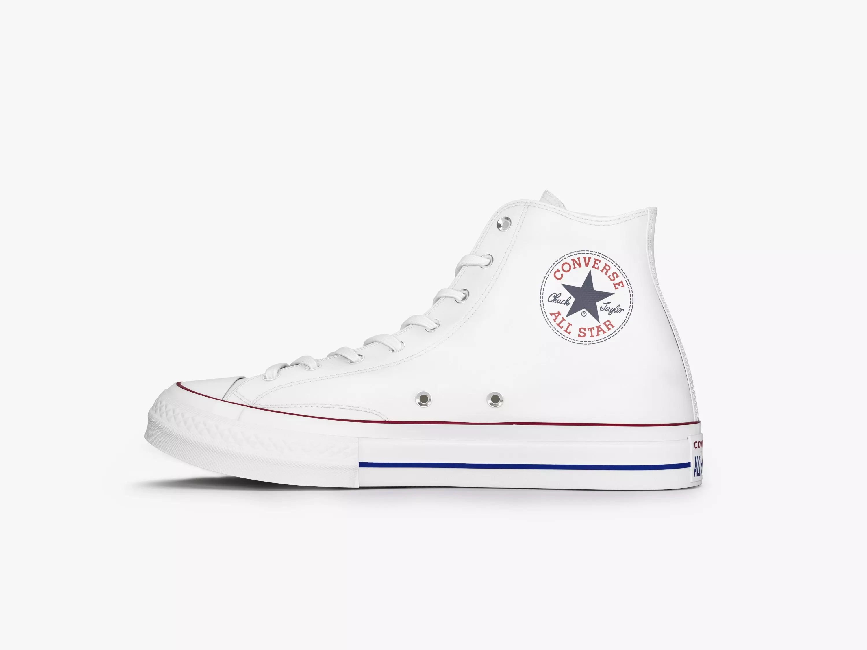 converse all stars high white 3D model