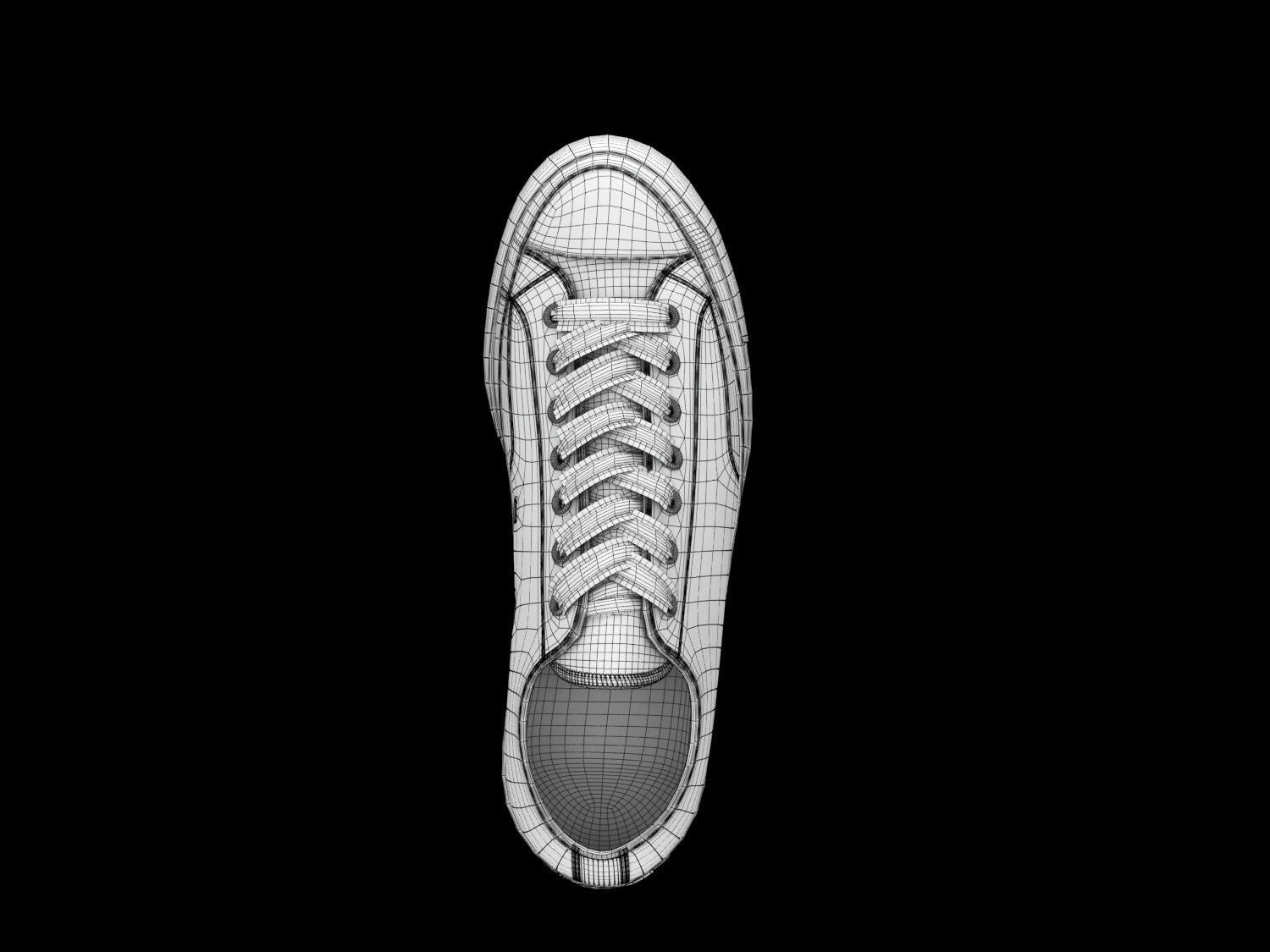 converse all stars low white 3D model_22