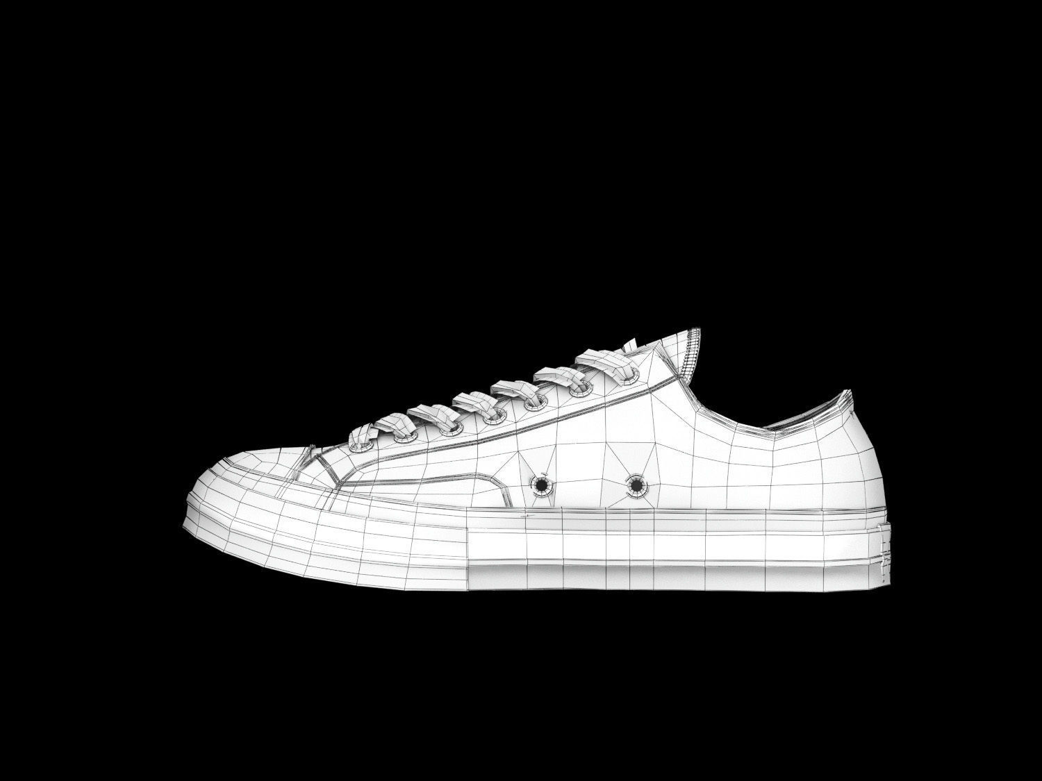 converse all stars low white 3D model_19