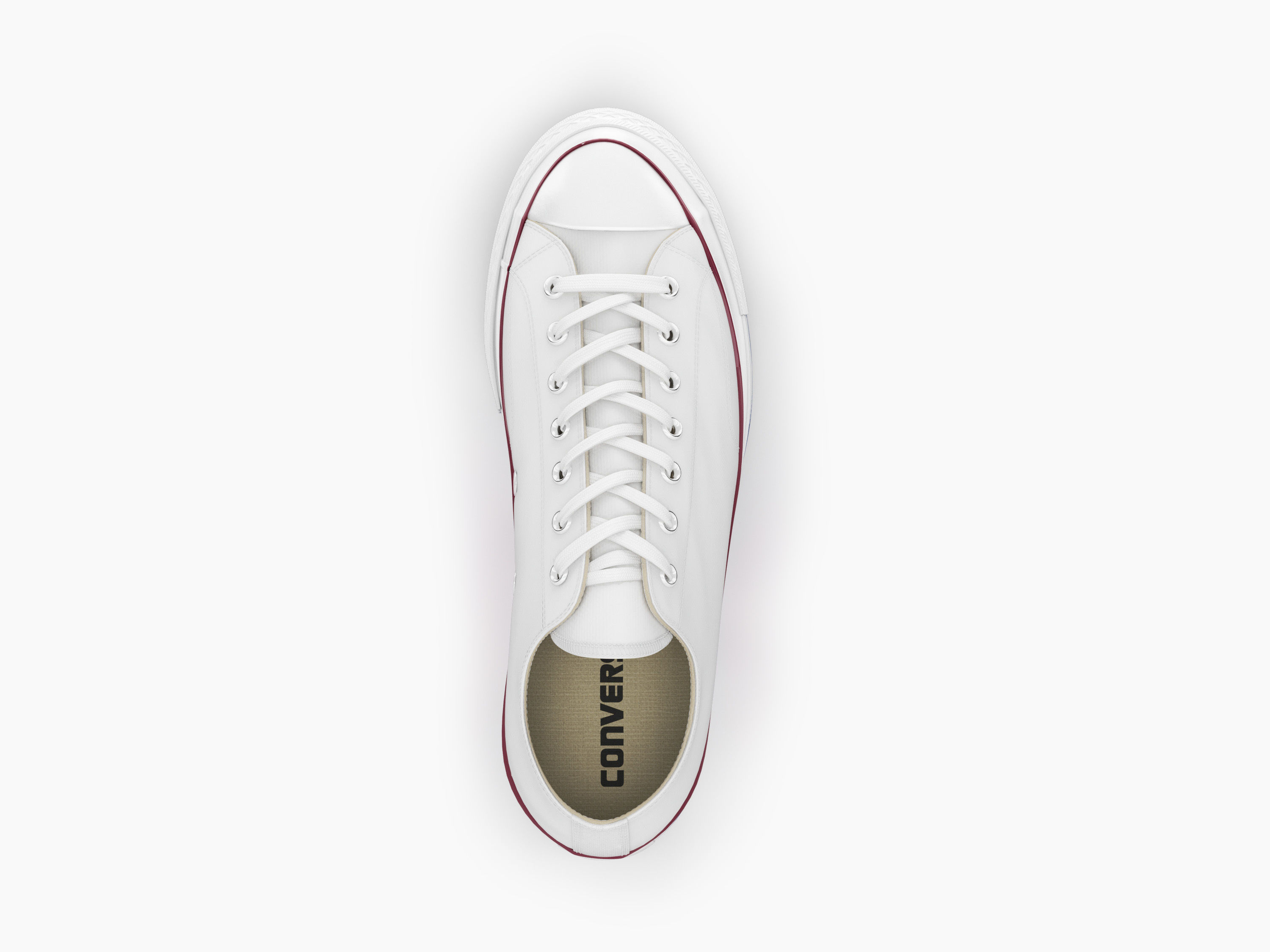 converse all stars low white 3D model_6
