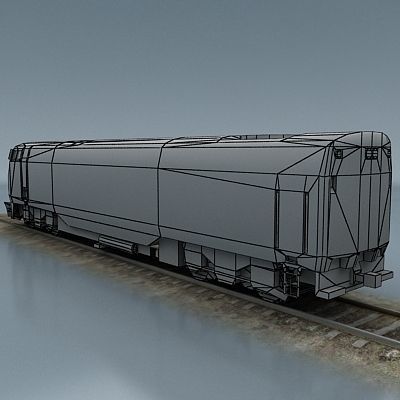 Amtrak set of rolling stock Low-poly 3D model_9