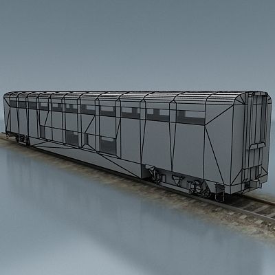 Amtrak set of rolling stock Low-poly 3D model_13