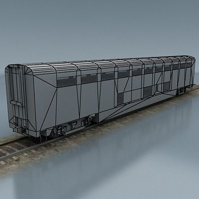 Amtrak set of rolling stock Low-poly 3D model_12