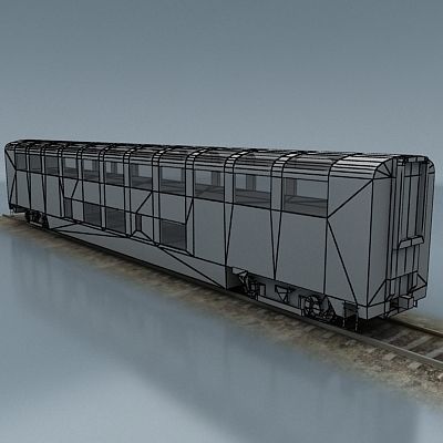 Amtrak set of rolling stock Low-poly 3D model_15