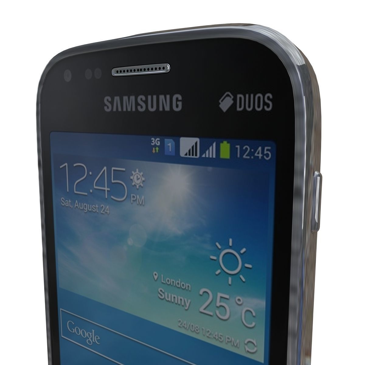 Samsung Galaxy S Duos 2 S7582 Black 3D model_4