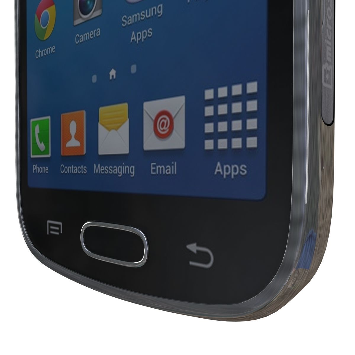 Samsung Galaxy S Duos 2 S7582 Black 3D model_5