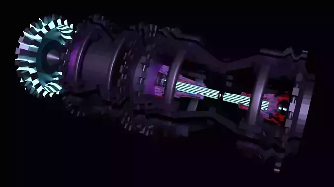 sci fi space iron piston