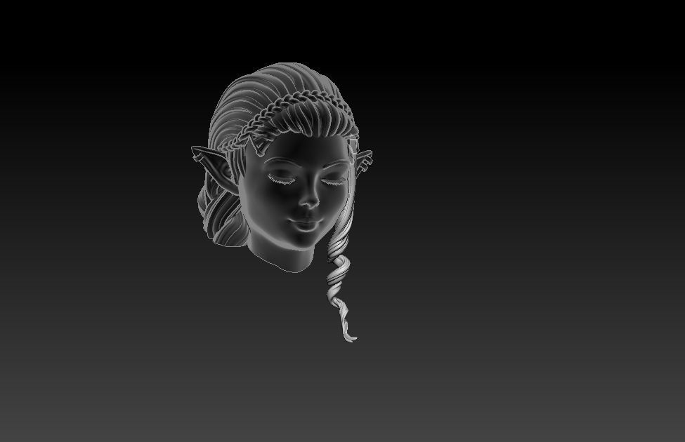 Princess Zelda on the beach 3D print model_16