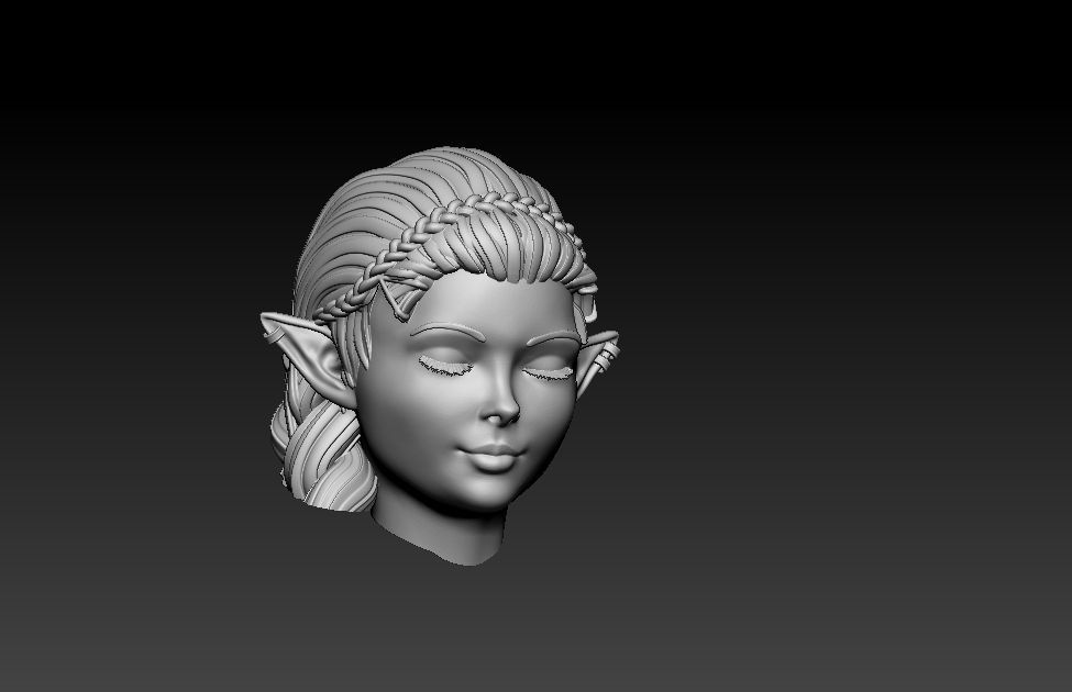 Princess Zelda on the beach 3D print model_19