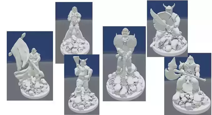 Collection of Ogre Figurines