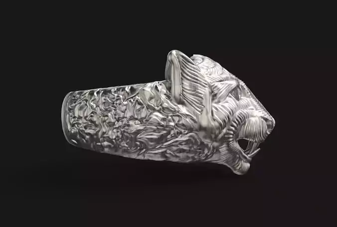 Lion Ring  Ready For 3D Print  3D print model