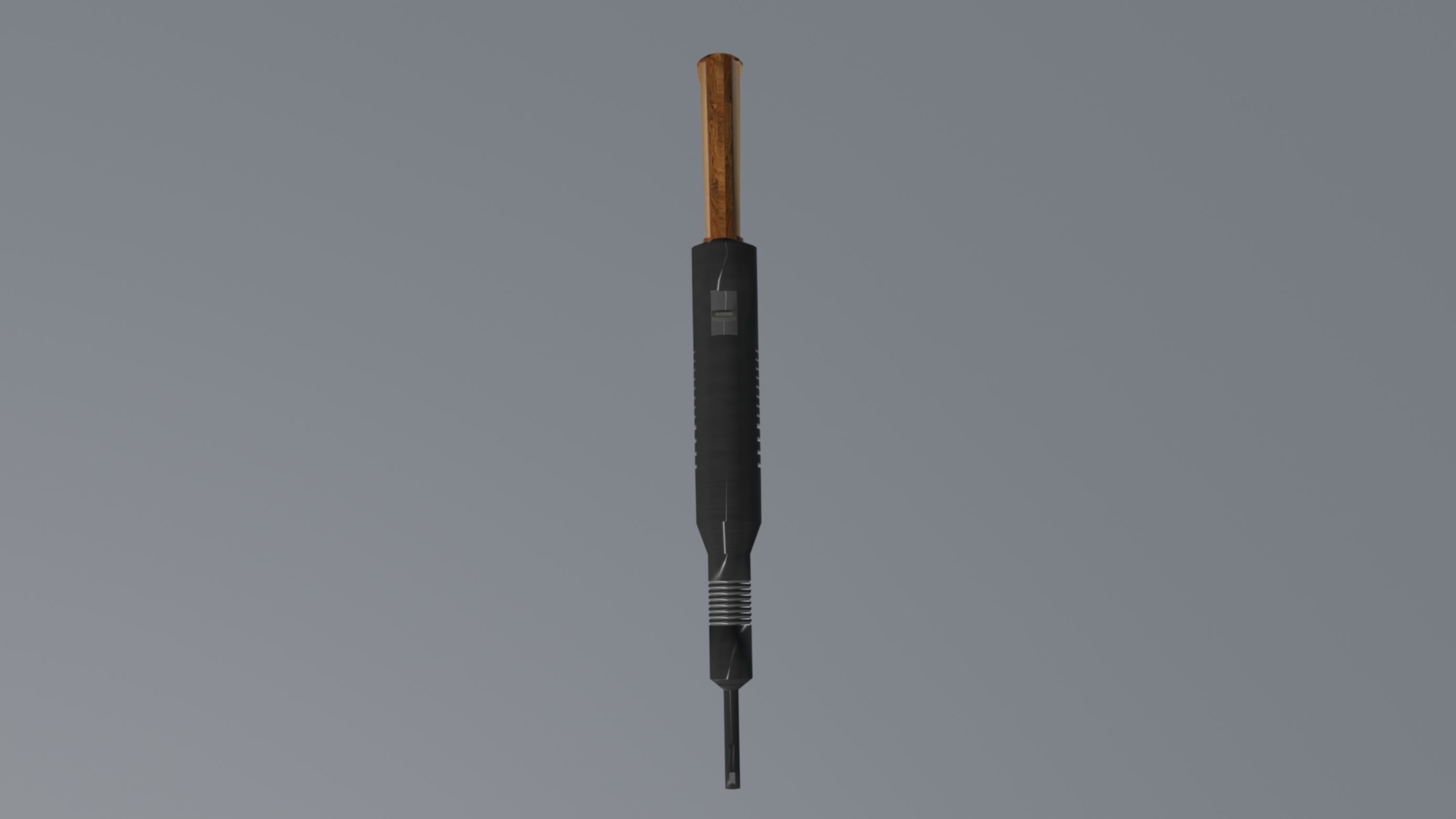 Mashine gun concept design Low-poly 3D model_6