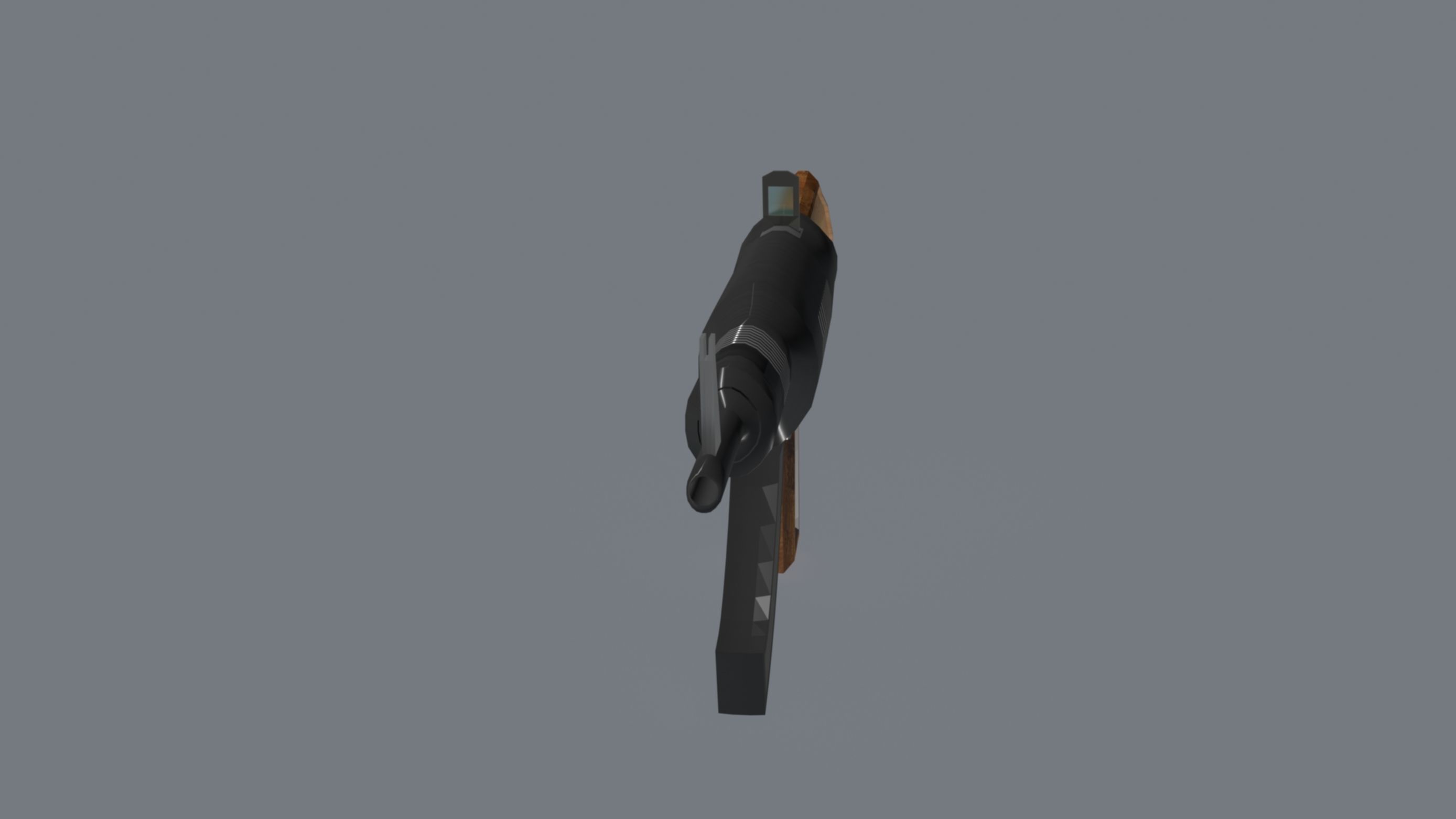 Mashine gun concept design Low-poly 3D model_3