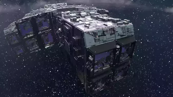 Starship - Full Render Scene 3D model Starship - Full Render Scene 3D model